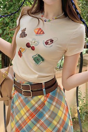 Casual Day Outfits, Easy Trendy Outfits Kawaii Aesthetic Baby Tee