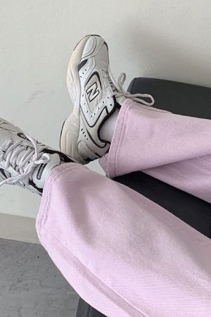Casual Day Outfits, Easy Trendy Outfits Lavender Skater Girl Wide Jeans
