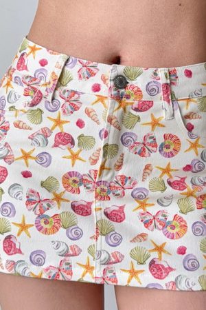 Casual Day Outfits, Easy Trendy Outfits Mermaid Aesthetic Denim Mini Skirt