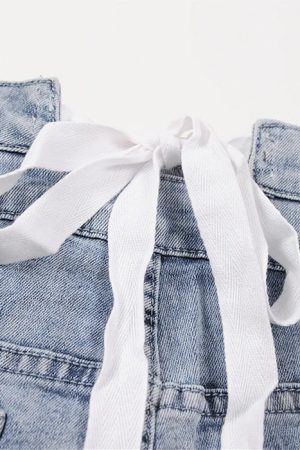 Casual Day Outfits, Easy Trendy Outfits Permanent Vacation Bow Tie Denim Shorts