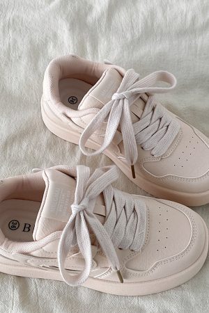 Casual Day Outfits, Easy Trendy Outfits Self Made Skater Sneakers in Pink