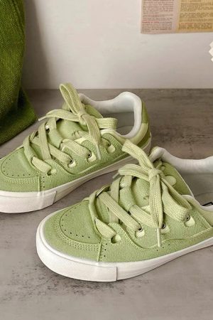 Casual Day Outfits, Easy Trendy Outfits Skater Light Green Sneakers