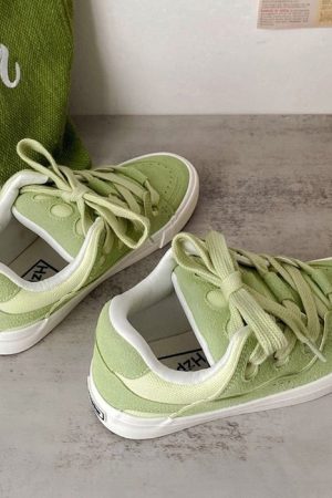 Casual Day Outfits, Easy Trendy Outfits Skater Light Green Sneakers
