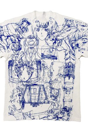 Casual Day Outfits, Easy Trendy Outfits Sketch Anime Print T-Shirt