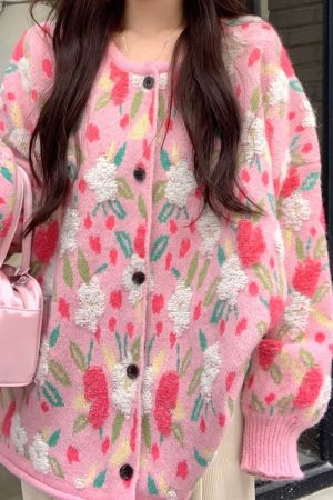 Casual Day Outfits, Easy Trendy Outfits Soft Girl Floral Cardigan