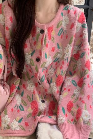 Casual Day Outfits, Easy Trendy Outfits Soft Girl Floral Cardigan