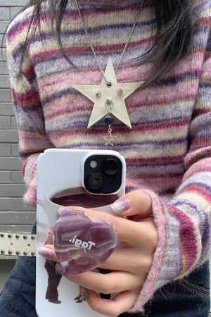 Casual Day Outfits, Easy Trendy Outfits Striped Turtleneck Sweater