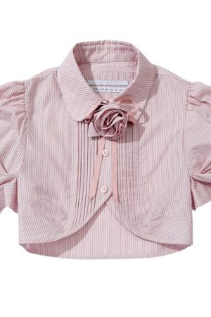 Casual Day Outfits, Easy Trendy Outfits Sweet Attitude Striped Crop Shirt