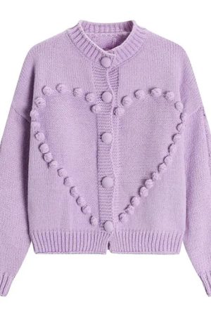 Casual Day Outfits, Easy Trendy Outfits Sweetheart Knit Cardigan