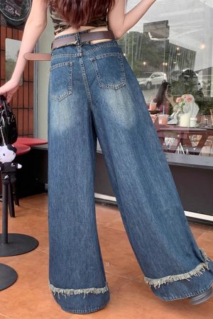 Casual Day Outfits, Easy Trendy Outfits Teenage Drama Wide-Leg Jeans