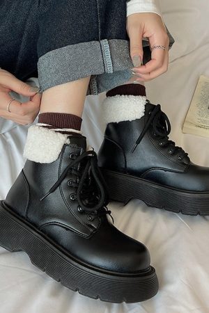 Casual Day Outfits, Easy Trendy Outfits Warm Sheepskin Ankle Boots