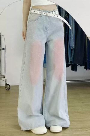 Casual Day Outfits, Easy Trendy Outfits Y2K Blush Glitter Jeans