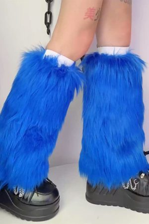 Casual Day Outfits, Easy Trendy Outfits Y2K Fuzzy Leg Warmers