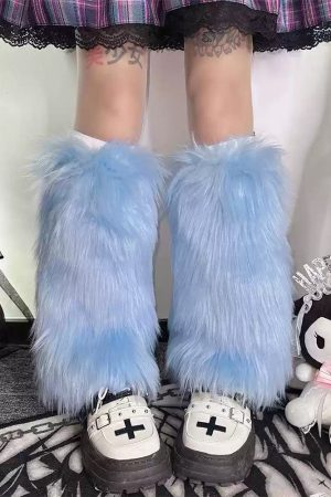 Casual Day Outfits, Easy Trendy Outfits Y2K Fuzzy Leg Warmers