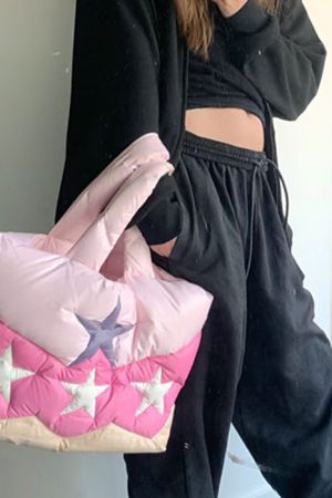 Casual Day Outfits, Easy Trendy Outfits Y2K Star Puffer Handbag