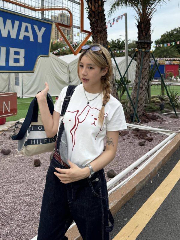 Casual Summer Cartoon Graphic T-Shirt for Women - American Style Straight Shoulder, Round Neck, Slightly Loose Short Sleeves