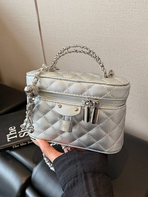Chanel-Style Women's Diamond Quilted Chain Crossbody Shoulder Bag - 2025 Trendy High-End Fashion Handbag