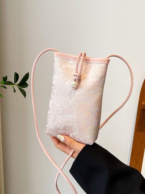 Chinese-Style Embroidered Mini Handbag for Women - 2025 Summer Fashion Small Square Crossbody Bag, Simple & Versatile