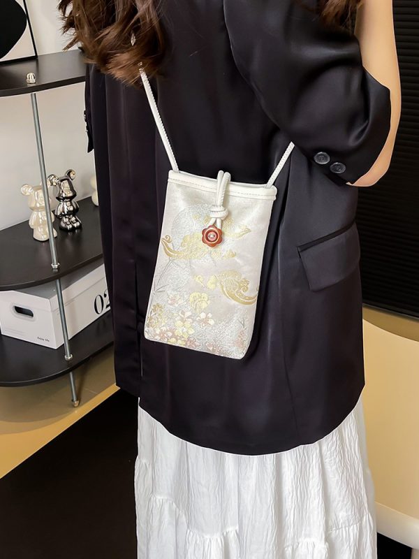 Chinese-Style Embroidered Mini Handbag for Women - 2025 Summer Fashion Small Square Crossbody Bag, Simple & Versatile