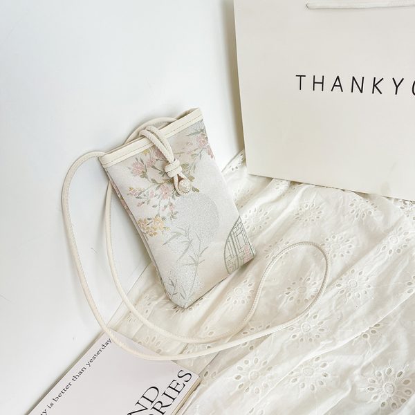 Chinese-Style Embroidered Mini Handbag for Women - 2025 Summer Fashion Small Square Crossbody Bag, Simple & Versatile