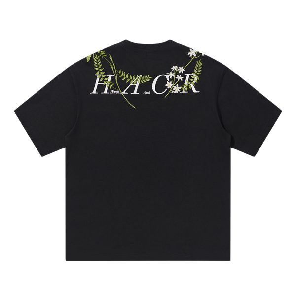 Chinese-Style Floral Circular Embroidery Short-Sleeve T-Shirt - Breathable Silhouette, Perfect for Y2K and Korean Style Fashion