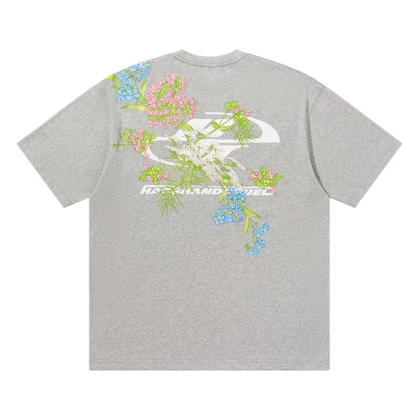 Chinese-Style Floral Embroidery Short Sleeve T-Shirt - Couples National Trend, Y2K Aesthetic, Fashionable Streetwear