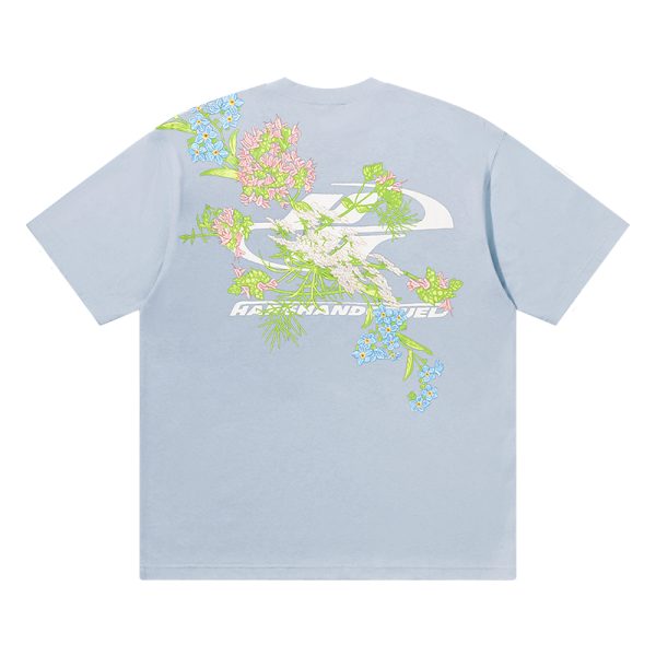 Chinese-Style Floral Embroidery Short Sleeve T-Shirt - Couples National Trend, Y2K Aesthetic, Fashionable Streetwear