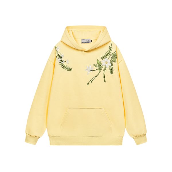 Chinese-Style Floral Wreath Embroidery Hoodie - Y2K Inspired Silhouette Sweatshirt for Trendy Urban Fashion