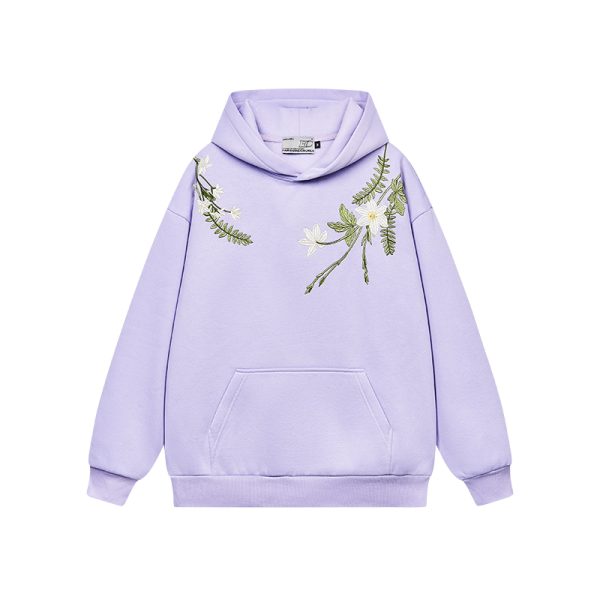 Chinese-Style Floral Wreath Embroidery Hoodie - Y2K Inspired Silhouette Sweatshirt for Trendy Urban Fashion