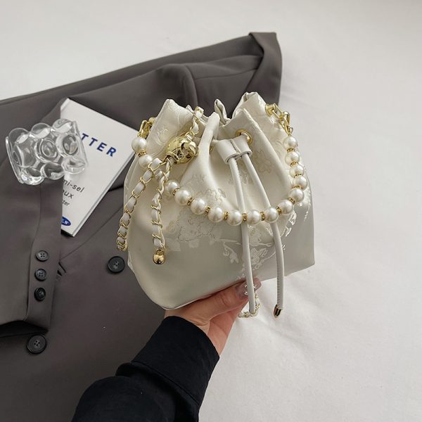 Chinese-Style Women's Shoulder Bag 2025, Trendy Crossbody Bucket Bag, Summer Niche Fashion Accessory, Vintage National Wind Design