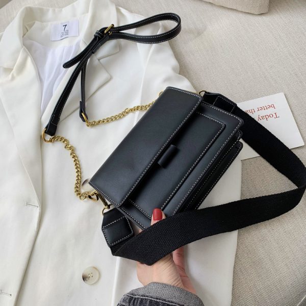 Color-Block Chain Bag for Women - 2025 Korean Style Versatile Shoulder Crossbody Small Square Bag for Spring and Summer Fashion
