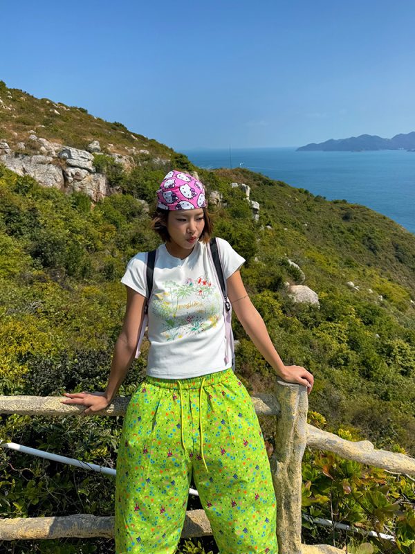 Colorful Floral Print Round Neck T-Shirt for Men and Women - Loose Casual Summer Base Layer - Y2K Style