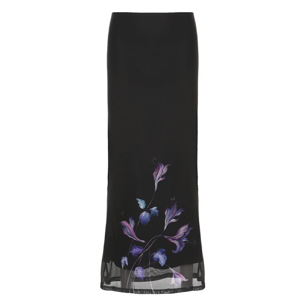 Colorful Gradient Mesh Half Skirt - Versatile Slim Fit Summer Skirt in Oil Painting Style - Trendy and Sexy Fashion Piece