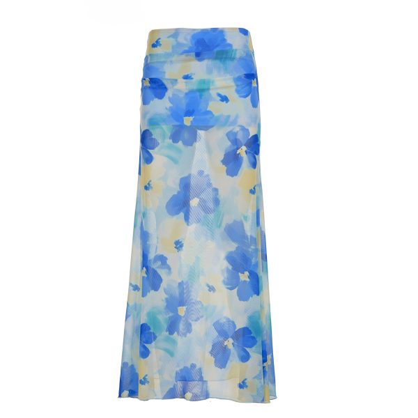 Colorful Gradient Mesh Half Skirt - Versatile Slim Fit Summer Skirt in Oil Painting Style - Trendy and Sexy Fashion Piece