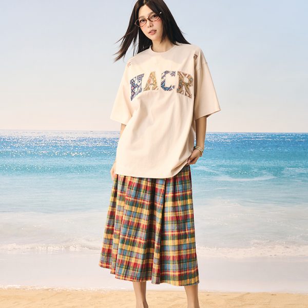Cool Feeling Ethnic Style Patch Embroidery Loose Sorona Short Sleeve T-shirt for Summer, Y2K Fashion, Casual Wear