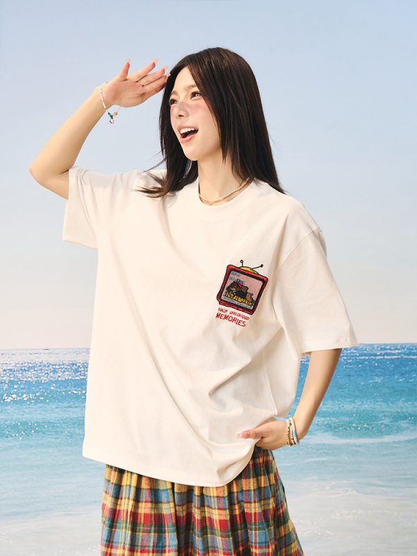 Cool Feeling Sunscreen T-Shirt with Velcro - Korean Style Short Sleeve Sorona Tee for Small Dogs