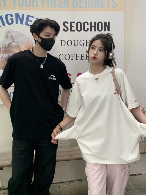 Cool Pocket Short Sleeve T-Shirt for Women - 2025 Summer Quick-Dry Sun Protection Top, Casual Couple Style, Perfect for Y2K Fashion