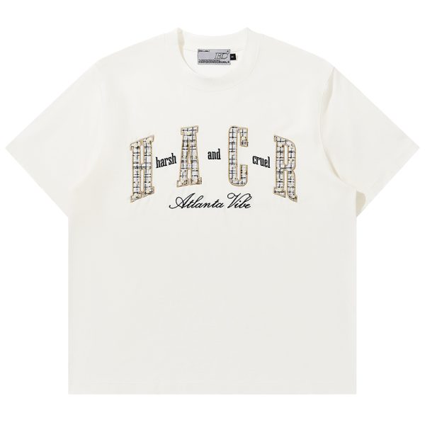 Cool Sensation Sunscreen Patch Embroidery Pearl Round Neck Sorona T-shirt - Trendy Y2K Style for Summer Wear