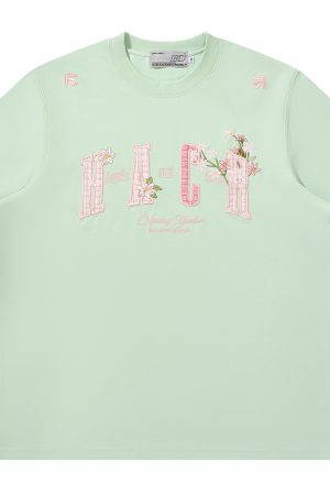 Cooling Guava Series Embroidered Couple Summer T-shirt - Small Fragrant Patch, Lightweight Sorona Fabric, Trendy Summer Style