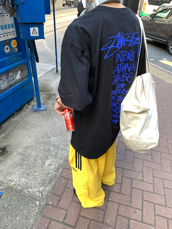 Custom Color Dopamine Three-Stripes Pocket Work Pants for Men and Women in Meladen Nylon - Casual Sports Long Pants