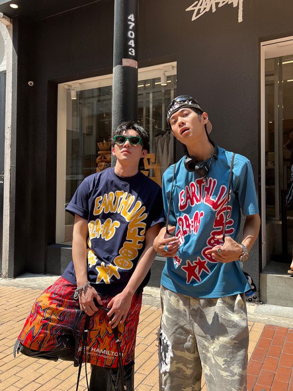 Custom Summer American Letter Print Short Sleeve T-Shirt for Men and Women, Loose Fit Sorona Casual Tee, Trendy Versatile Style