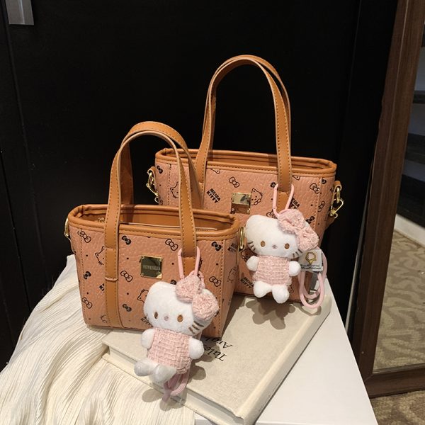 Cute Cartoon Bear Printed Crossbody Bag for Girls - Trendy Vegetable Basket Design, High-End Shoulder Bag for 2025 Fashion