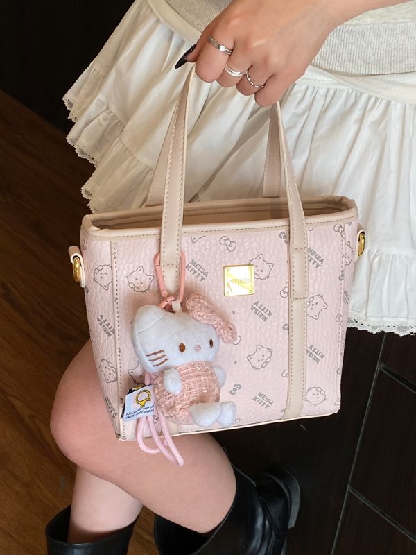 Cute Cartoon Bear Printed Crossbody Bag for Girls - Trendy Vegetable Basket Design, High-End Shoulder Bag for 2025 Fashion