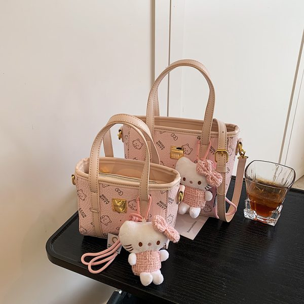 Cute Cartoon Bear Printed Crossbody Bag for Girls - Trendy Vegetable Basket Design, High-End Shoulder Bag for 2025 Fashion