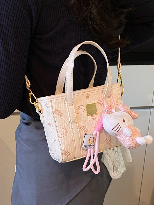 Cute Cartoon Bear Printed Crossbody Bag for Girls - Trendy Vegetable Basket Design, High-End Shoulder Bag for 2025 Fashion