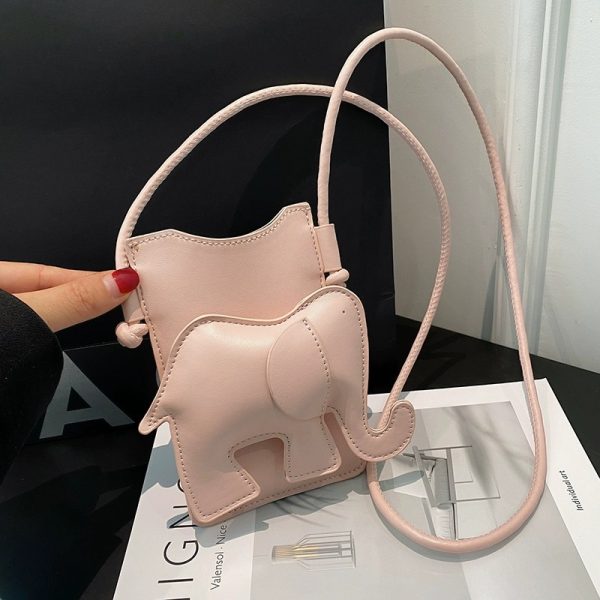 Cute Elephant Print Lightweight Red Mini Crossbody Bag for Women - Summer 2025 Fashion Accessory