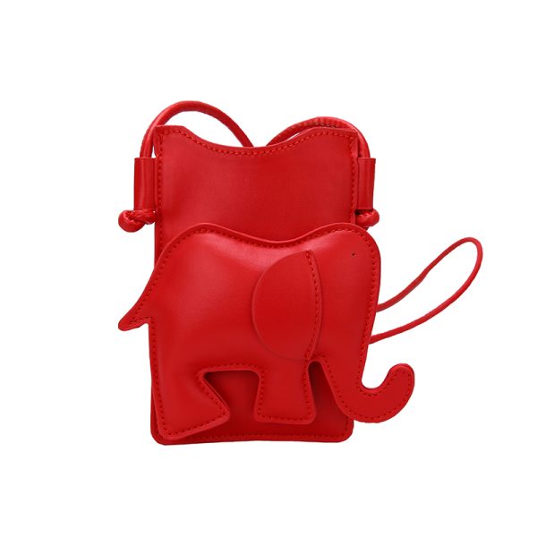 Cute Elephant Print Lightweight Red Mini Crossbody Bag for Women - Summer 2025 Fashion Accessory