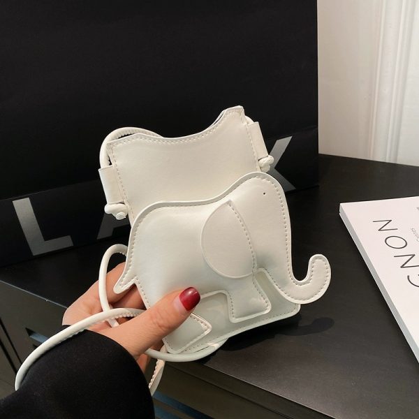 Cute Elephant Print Lightweight Red Mini Crossbody Bag for Women - Summer 2025 Fashion Accessory