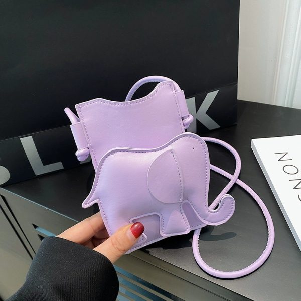 Cute Elephant Print Lightweight Red Mini Crossbody Bag for Women - Summer 2025 Fashion Accessory