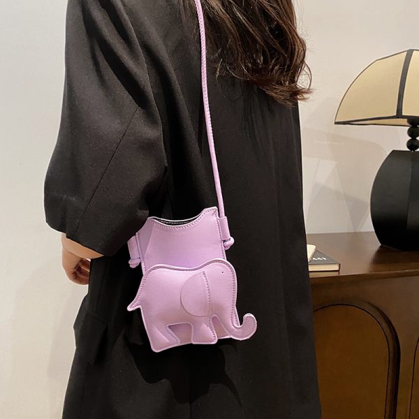 Cute Elephant Print Lightweight Red Mini Crossbody Bag for Women - Summer 2025 Fashion Accessory